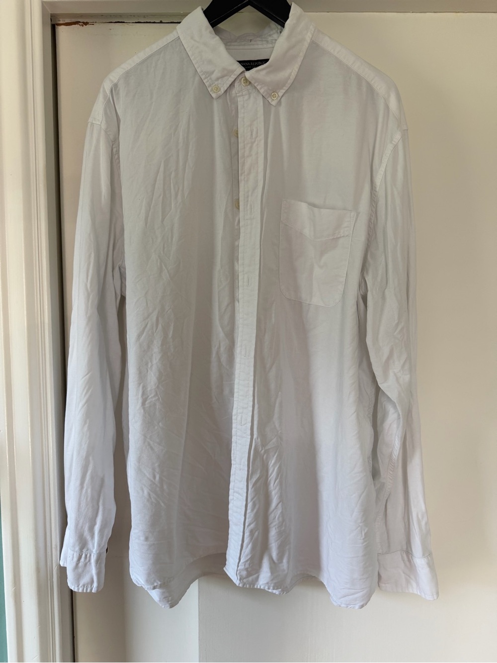 Classic White Button-Down Men's Shirt